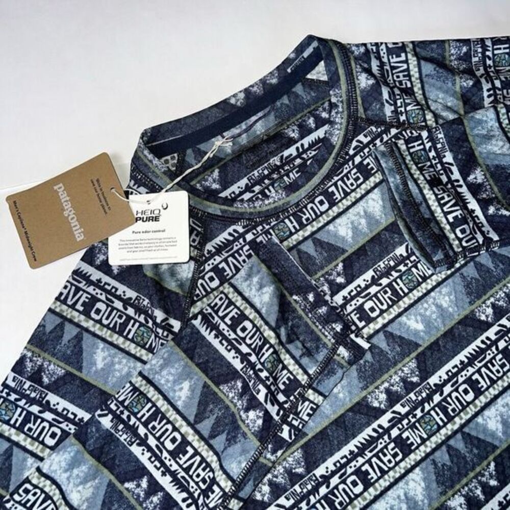 PATAGONIA Capilene Midweight Crew Base Layer Shirt‎ Blue XSmall NWT Unisex